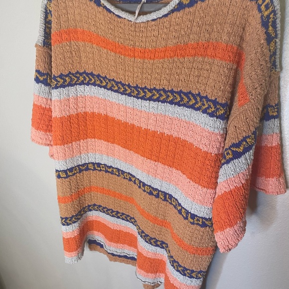 Free People Hidden Love Sweater Short Sleeve Size S - Picture 3 of 8